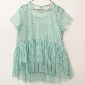 Zara girls peplum top